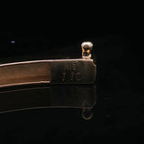 18k Yellow Gold and 1.10cttw Diamond Solid Bangle Bracelet 6.5"