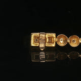 18k Yellow Gold and 2cttw Bezel Set Diamond Tennis Bracelet 6.75"
