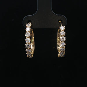 Jade Trau 18k Yellow Gold and 1.12cttw Catherine Hoop Earrings