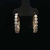 Jade Trau 18k Yellow Gold and 1.12cttw Catherine Hoop Earrings