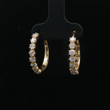 Jade Trau 18k Yellow Gold and 1.12cttw Catherine Hoop Earrings