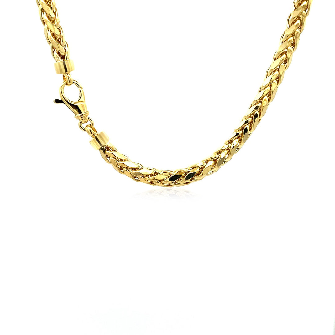 Brand New 14k Yellow Gold Diamond Cut Round Franco Chain (5.30 mm)