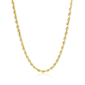 Brand New 10k Yellow Gold Solid Diamond Cut Rope Chain (2.75 mm)