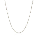 Brand New 18k White Gold Round Cable Chain (1.50 mm)