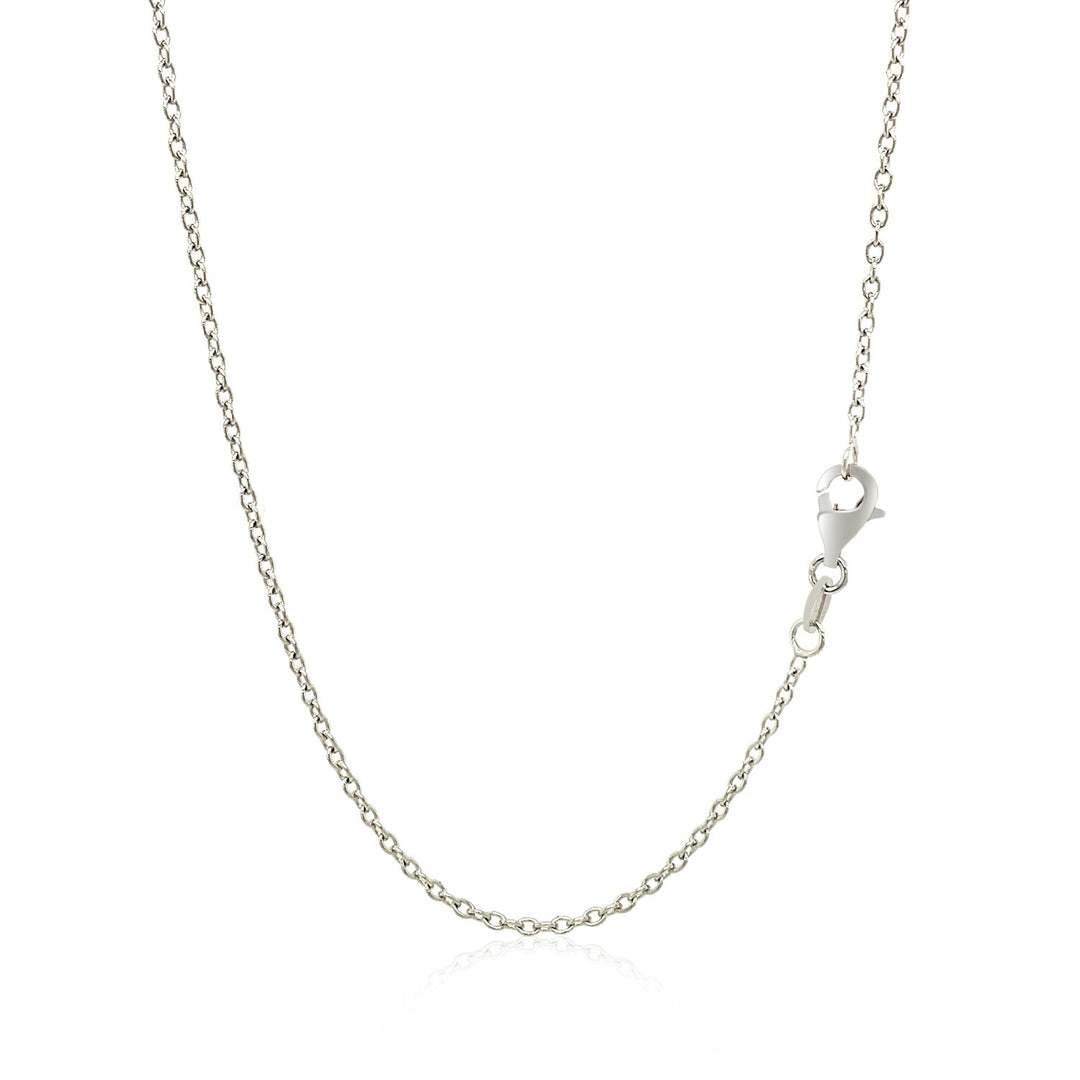 Brand New 18k White Gold Round Cable Chain (1.50 mm)