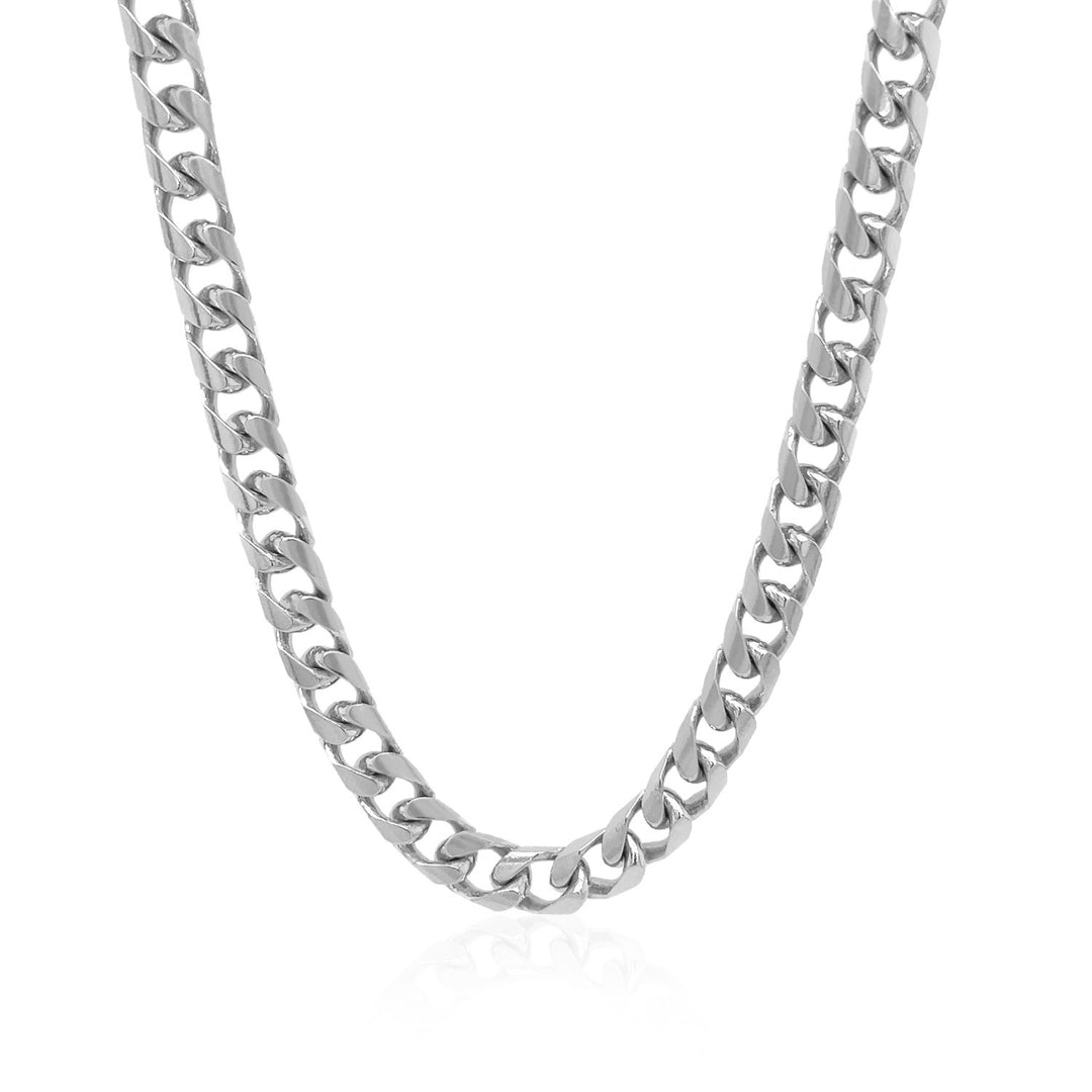 Brand New 14k White Gold Solid Miami Cuban Chain (6.00 mm)