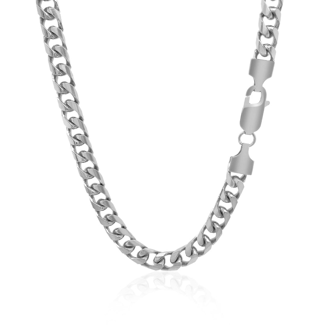 Brand New 14k White Gold Solid Miami Cuban Chain (6.00 mm)