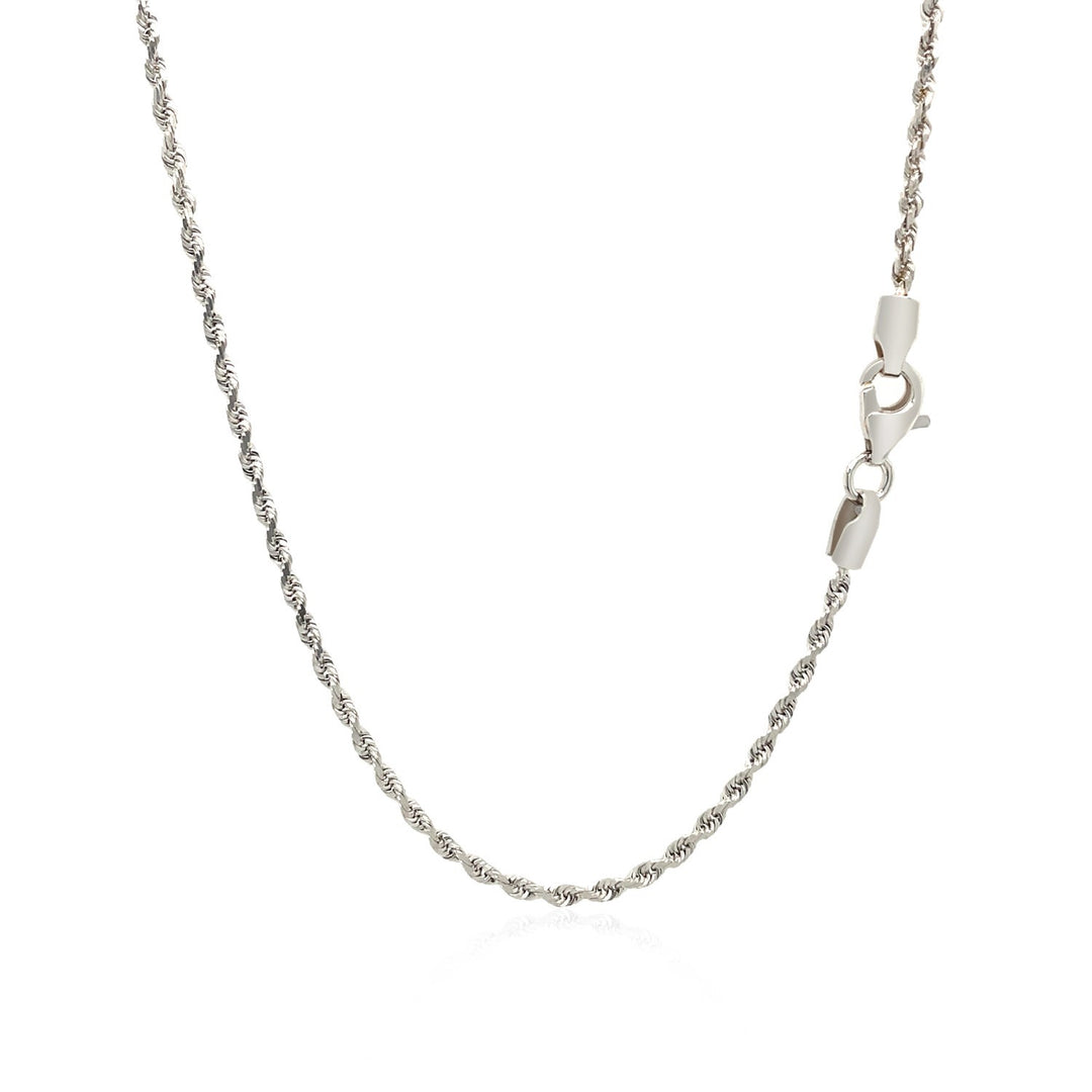 Brand New 14k White Gold Solid Diamond Cut Rope Chain (1.80 mm)