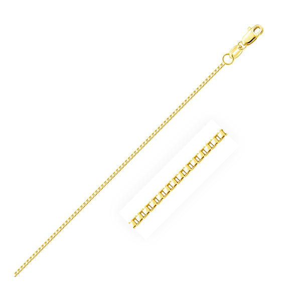 Brand New 10k Yellow Gold Octagonal Box Chain (1.20 mm)