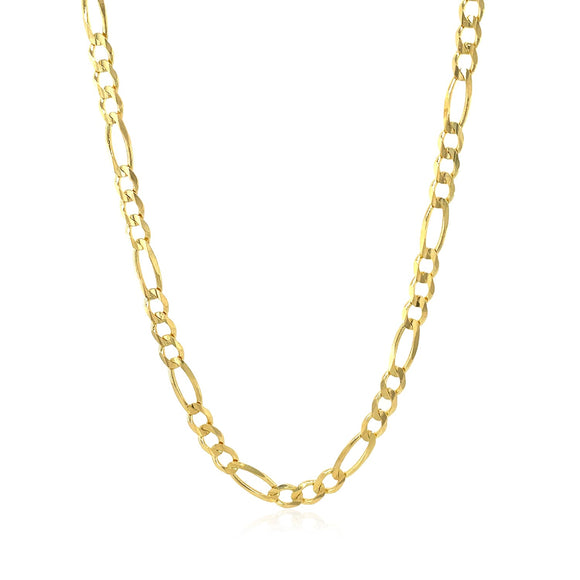 Brand New 14k Yellow Gold Solid Figaro Chain (3.80 mm)