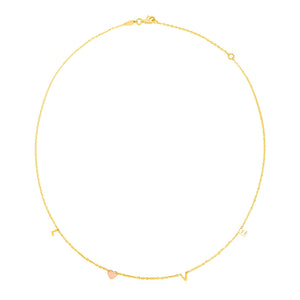 Brand New 14k Two Tone Gold Love Necklace