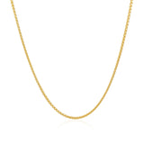 Brand New 14k Yellow Gold Round Wheat Chain (1.20 mm)