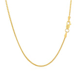 Brand New 14k Yellow Gold Round Wheat Chain (1.20 mm)