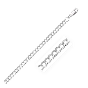 Brand New 14k White Gold Solid Curb Chain (4.70 mm)