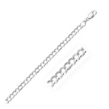 Brand New 14k White Gold Solid Curb Chain (4.70 mm)