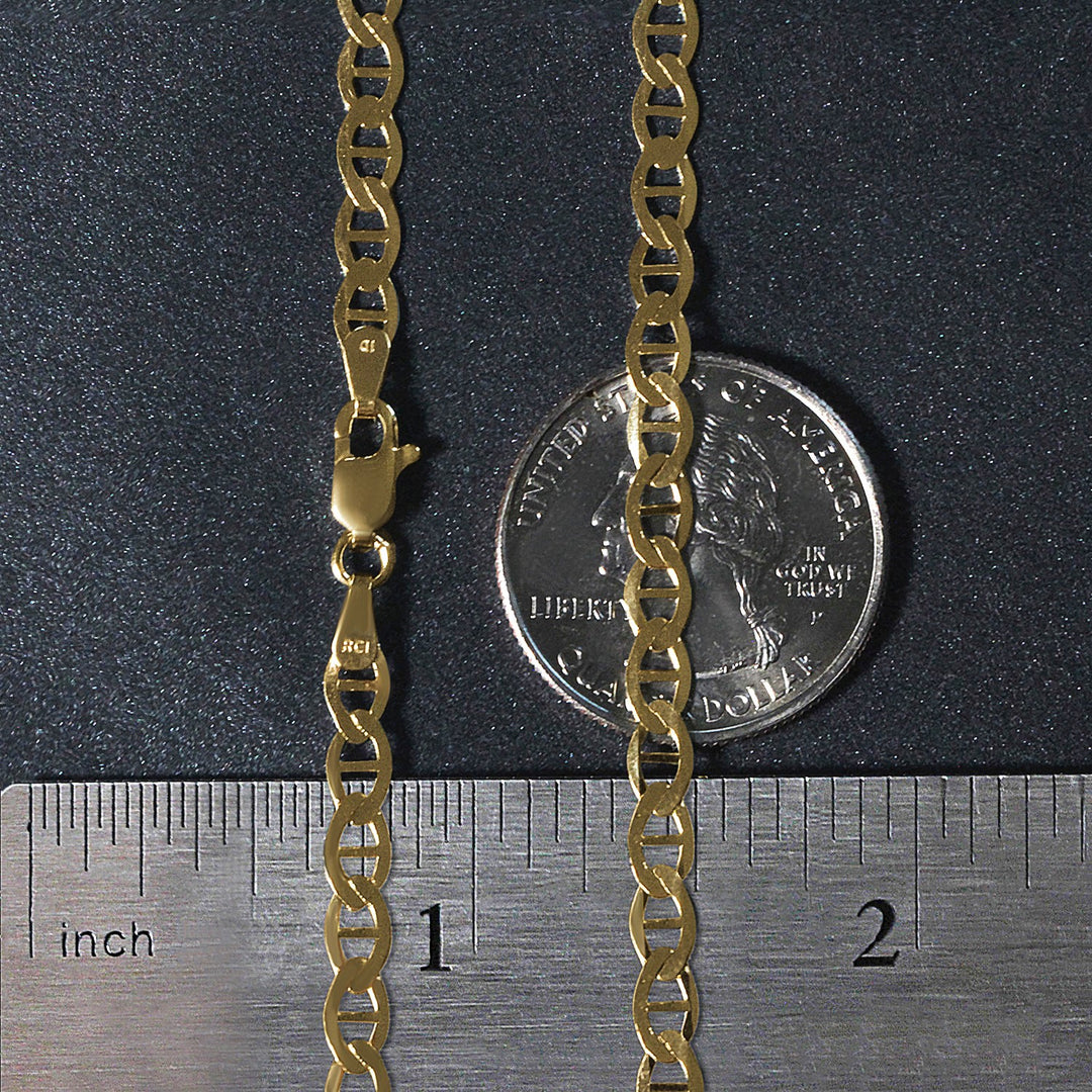 Brand New 14k Yellow Gold Mariner Link Chain (4.50 mm)