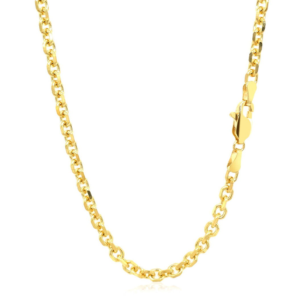 Brand New 14k Yellow Gold Diamond Cut Cable Link Chain (3.70 mm)