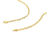 Brand New 14k Yellow Gold Diamond Cut Cable Link Chain (3.70 mm)