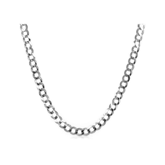 Brand New 14k White Gold Solid Curb Chain (2.60 mm)