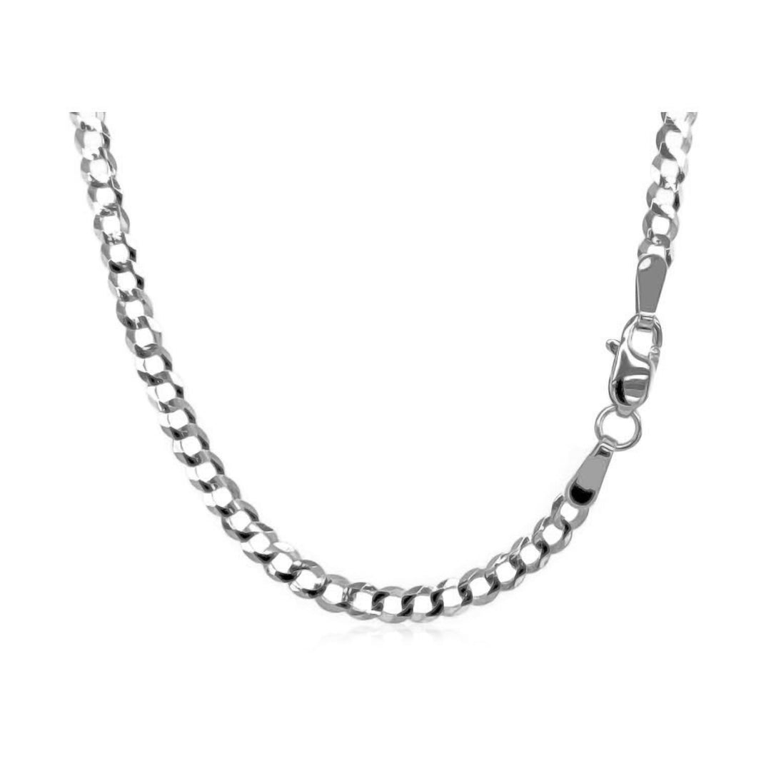 Brand New 14k White Gold Solid Curb Chain (2.60 mm)