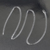 Brand New 14k White Gold Solid Curb Chain (2.60 mm)