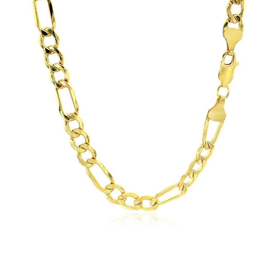 Brand New 14k Yellow Gold Lite Figaro Chain (5.60 mm)