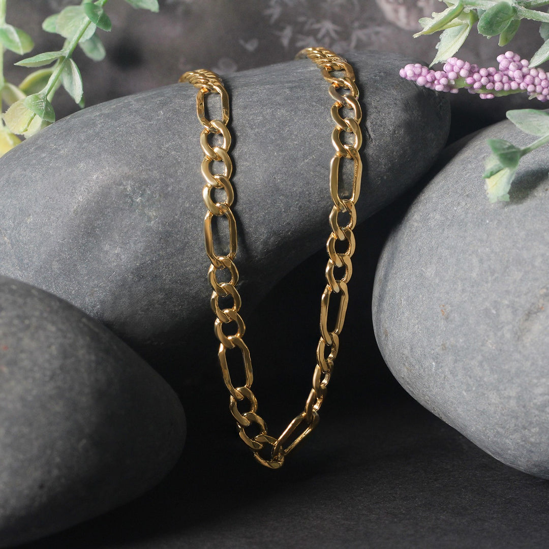 Brand New 14k Yellow Gold Lite Figaro Chain (5.60 mm)