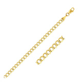 Brand New 14k Yellow Gold Curb Chain (4.40 mm)