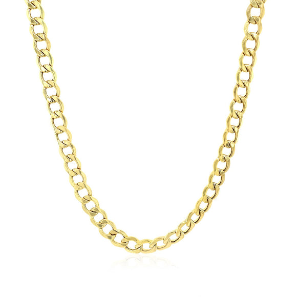 Brand New 14k Yellow Gold Curb Chain (4.40 mm)