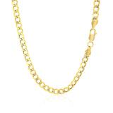 Brand New 14k Yellow Gold Curb Chain (4.40 mm)