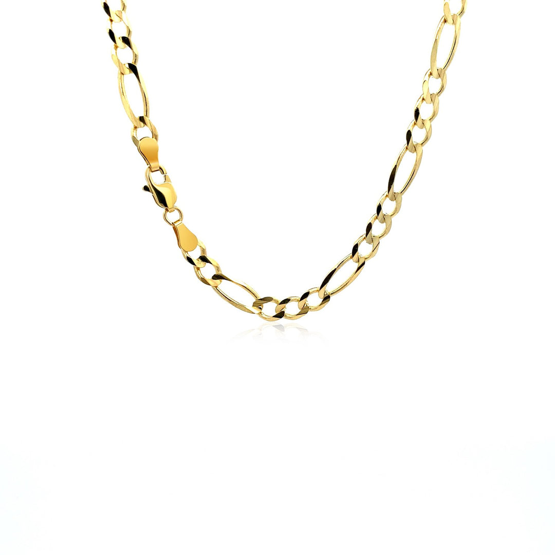 Brand New 10K Yellow Gold Solid Figaro Chain (4.50 mm)