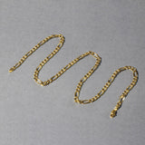 Brand New 10K Yellow Gold Solid Figaro Chain (4.50 mm)