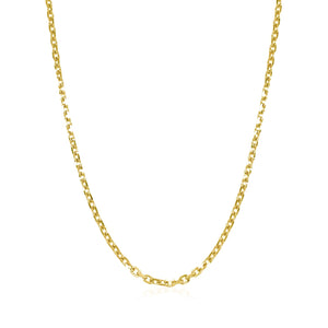 Brand New 14k Yellow Gold Diamond Cut Cable Link Chain (1.90 mm)