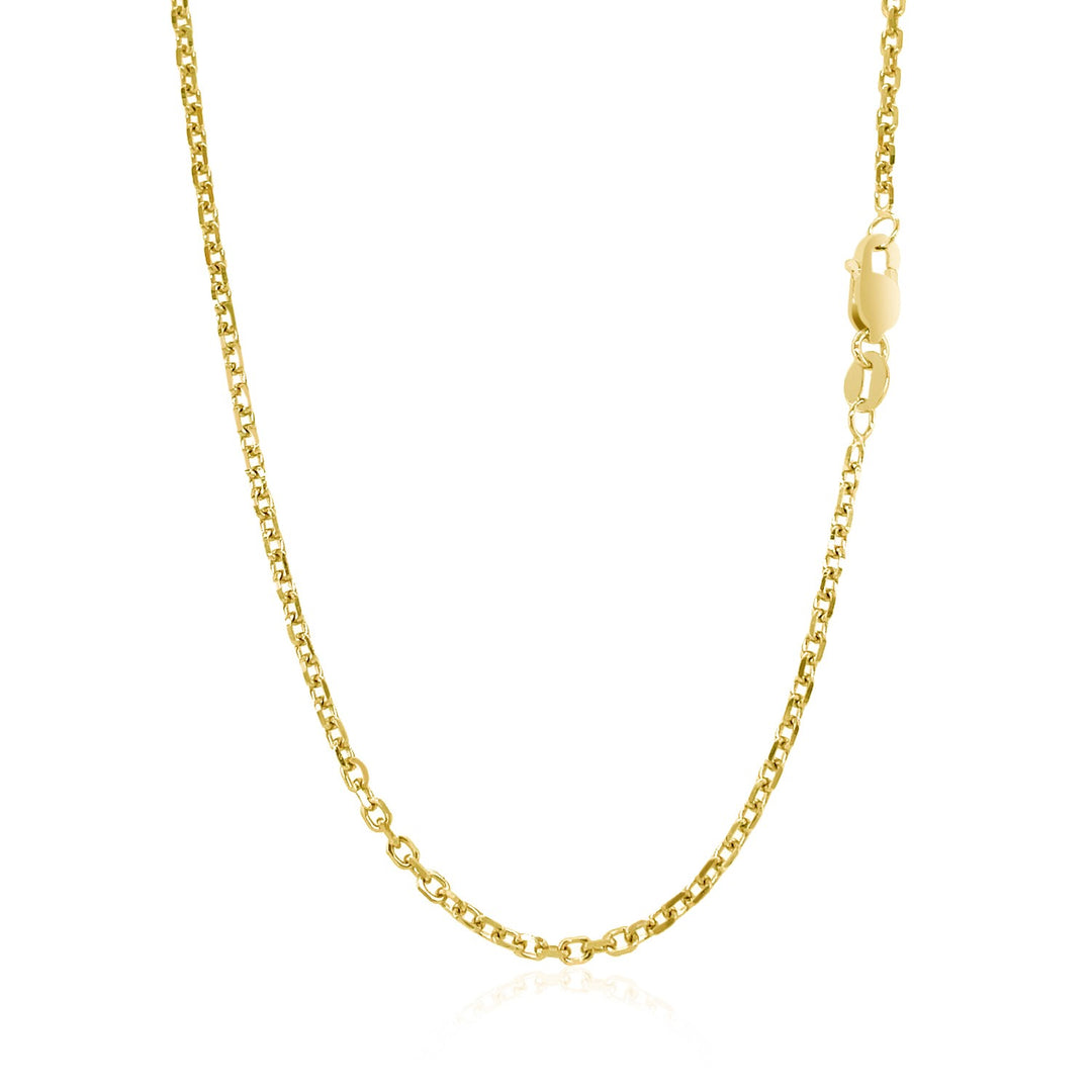 Brand New 14k Yellow Gold Diamond Cut Cable Link Chain (1.90 mm)