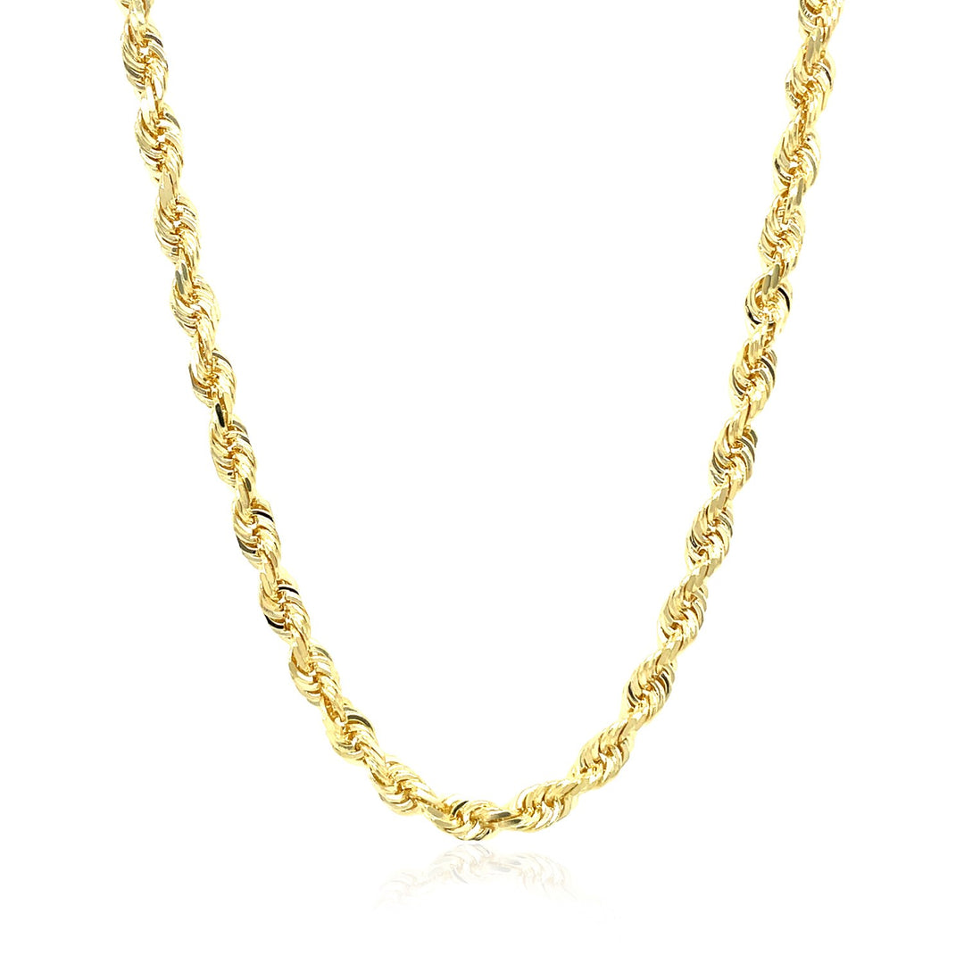 Brand New 10k Yellow Gold Solid Diamond Cut Rope Chain (4.00 mm)