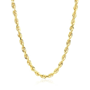 Brand New 10k Yellow Gold Solid Diamond Cut Rope Chain (4.00 mm)