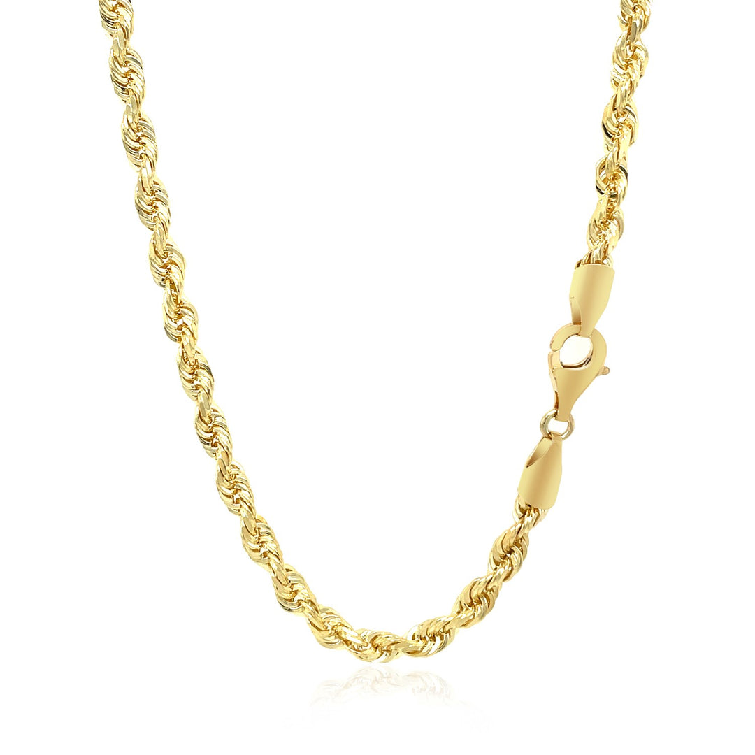 Brand New 10k Yellow Gold Solid Diamond Cut Rope Chain (4.00 mm)