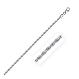 Brand New 14k White Gold Solid Diamond Cut Rope Chain (2.50 mm)