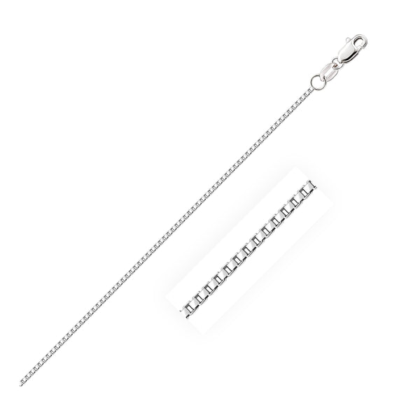 Brand New 10k White Gold Octagonal Box Chain (1.20 mm)