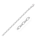 Brand New 14k White Gold Oval Rolo Chain (4.60 mm)