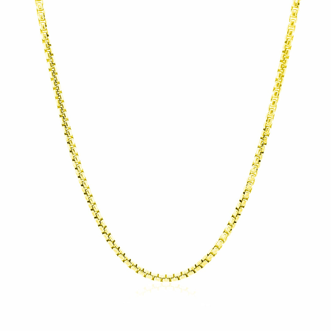 Brand New 14k Yellow Gold Round Box Chain (1.8 mm)