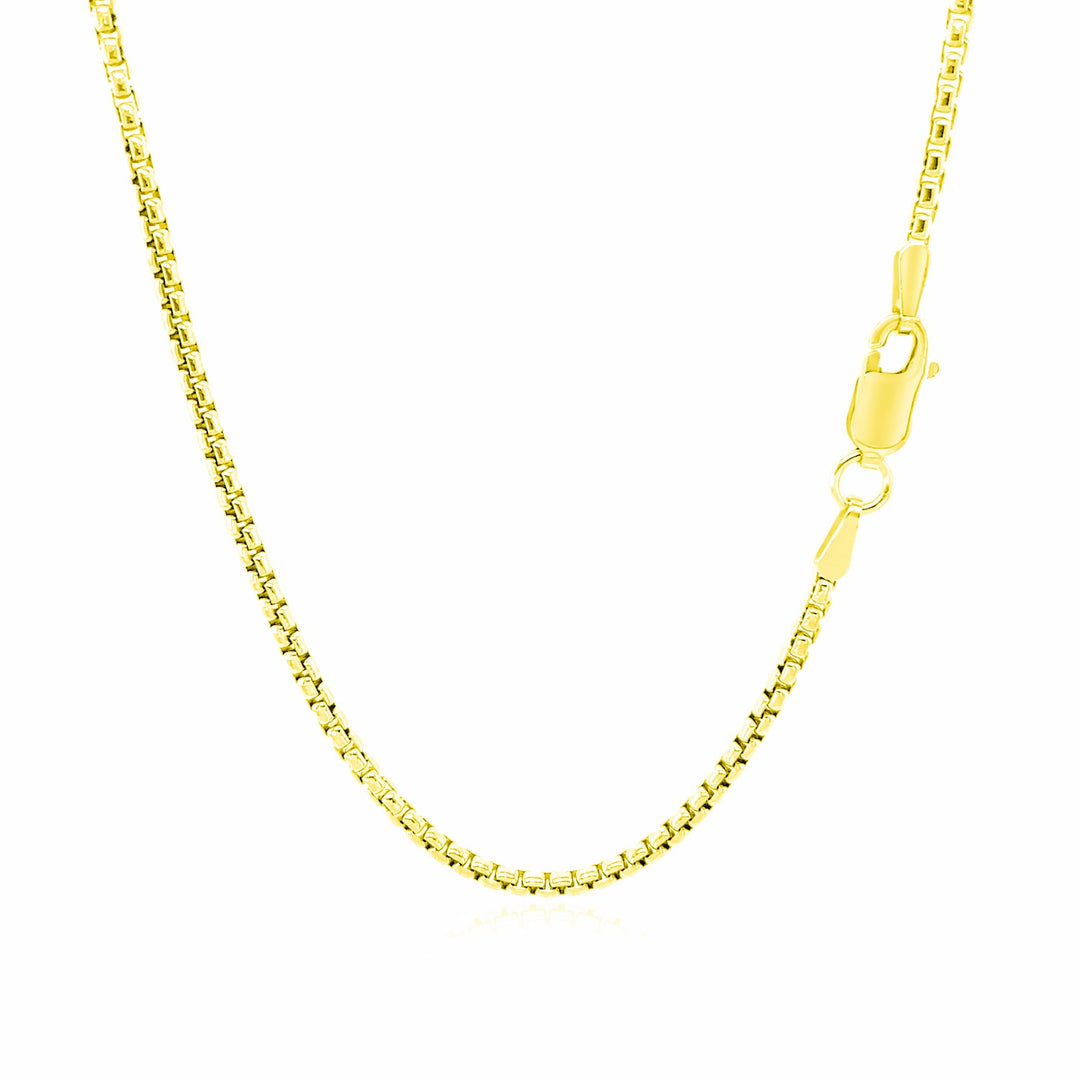 Brand New 14k Yellow Gold Round Box Chain (1.8 mm)