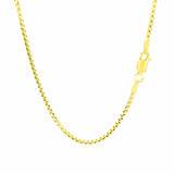 Brand New 14k Yellow Gold Round Box Chain (1.8 mm)