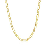 Brand New 14k Yellow Gold Lite Figaro Chain (3.70 mm)