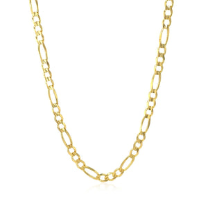 Brand New 10K Yellow Gold Solid Figaro Chain (3.70 mm)