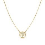 Brand New 14k Yellow Gold Tree of Life Necklace