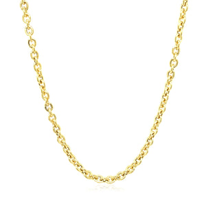 Brand New 14k Yellow Gold Forsantina Lite Cable Link Chain (2.90 mm)