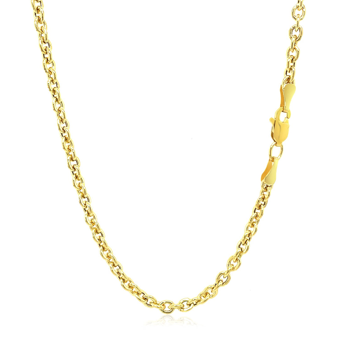 Brand New 14k Yellow Gold Forsantina Lite Cable Link Chain (2.90 mm)