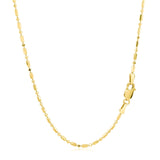 Brand New 14k Yellow Gold Diamond-Cut Alternating Bead Chain (1.30 mm)