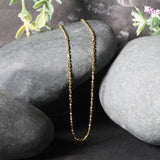 Brand New 14k Yellow Gold Diamond-Cut Alternating Bead Chain (1.30 mm)